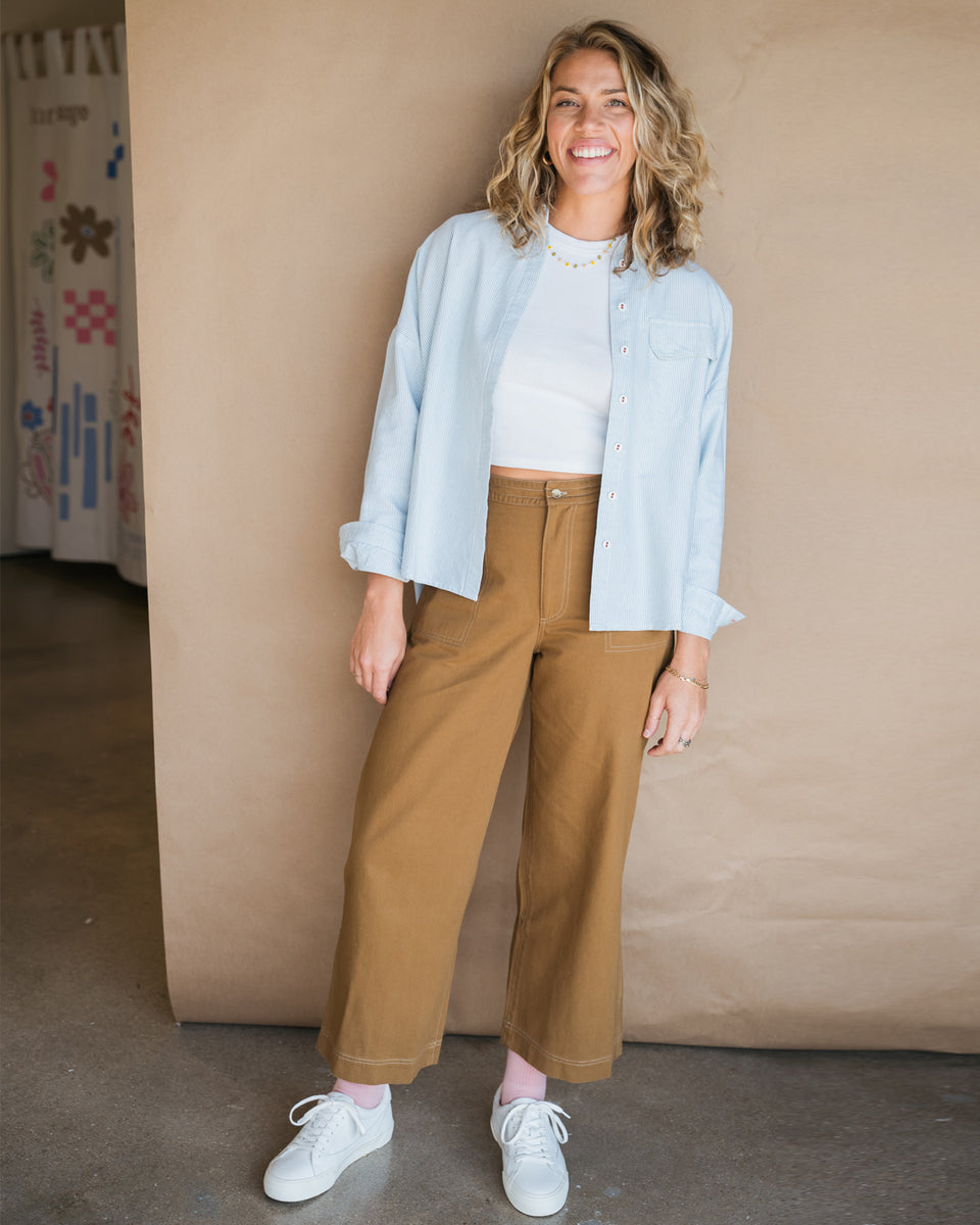 Sage Cotton Cabana Pants