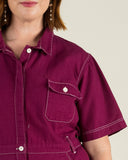 Sage Utility Jumpsuit, Berry