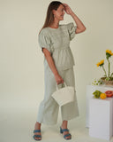 Harper Kinfolk Gingham Blouse, Jadeite