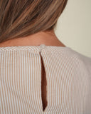 Harper Chestnut Meadow Dress -Neutral Stripe