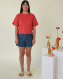 Sage Riptide Tee, Tomato Red