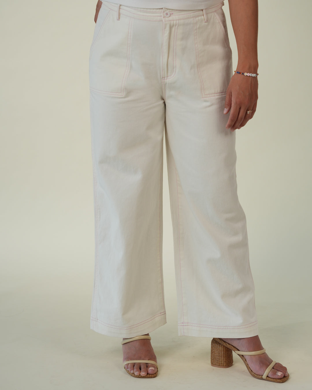 【INCHANT ME】336 Semi-Wide Cotton Pants INCHANT ME】336 Semi-Wide Cotton Pants (INCHANT ME/パンツ