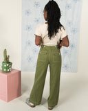 Sage Continental Pant, Pesto- Cropped