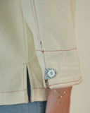 Sage Continental Shacket, Ivory Twill