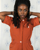 Sage Utility Jumpsuit, Burnt Orange