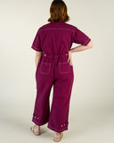 Sage Utility Jumpsuit, Berry