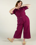 Sage Utility Jumpsuit, Berry