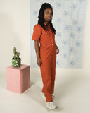 Sage Utility Jumpsuit, Burnt Orange