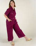 Sage Utility Jumpsuit, Berry