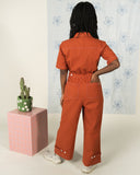 Sage Utility Jumpsuit, Burnt Orange