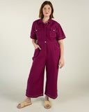 Sage Utility Jumpsuit, Berry