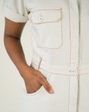 Sage Utility Jumpsuit, Off White