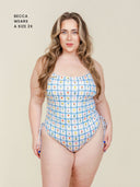 Ruched Square Neck One Piece in Wildflower