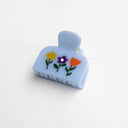 Eco Flowers in Bloom Hair Claw Clip: Blue Floral