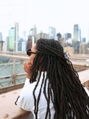 Hand-painted Mini Boho Monarch Claw Hair Clip | Eco-Friendly: Baby Blue