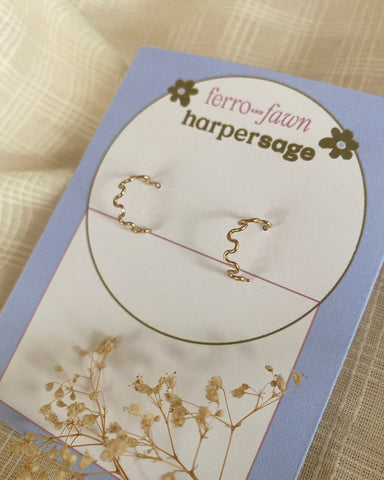 Gold Fill Mini Squiggle Hoops