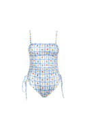 Ruched Square Neck One Piece in Wildflower