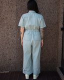 Sage Utility Jumpsuit, Seafoam Green