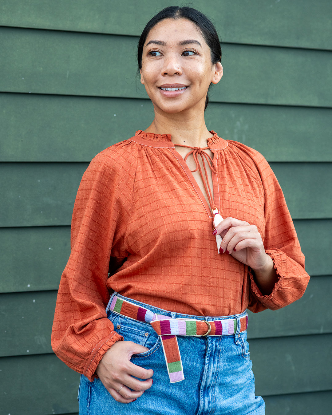 Harper Serenity Blouse, Burnt Orange