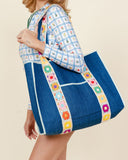 Garden Party Quilted Denim Totebag