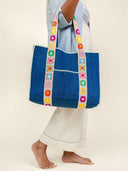 Garden Party Quilted Denim Totebag