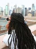 Hand-painted Mini Boho Monarch Claw Hair Clip | Eco-Friendly: Baby Blue