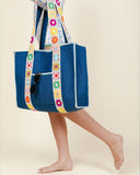 Garden Party Quilted Denim Totebag