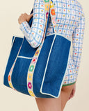 Garden Party Quilted Denim Totebag