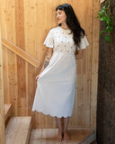 Harper Chestnut Meadow Dress -Neutral Stripe