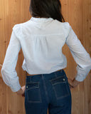 Harper Cloudveil Blouse, Lt Blue Gingham