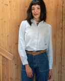 Harper Cloudveil Blouse, Lt Blue Gingham