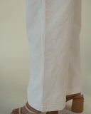 Sage Continental Pant, White- Cropped