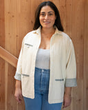 Sage Continental Shacket, Ivory Twill