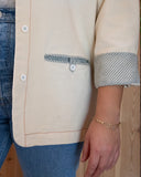 Sage Continental Shacket, Ivory Twill