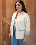 Sage Continental Shacket, Ivory Twill