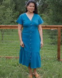Harper Courtyard Dress, Deep Teal
