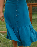 Harper Courtyard Dress, Deep Teal