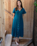 Harper Courtyard Dress, Deep Teal