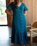 Harper Courtyard Dress, Deep Teal