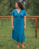 Harper Courtyard Dress, Deep Teal