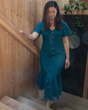 Harper Courtyard Dress, Deep Teal
