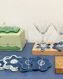 Denim on Denim Floral Coasters (set of 4)