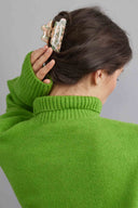 Eco Cloud Hair Claw Clip: Olive Pearl