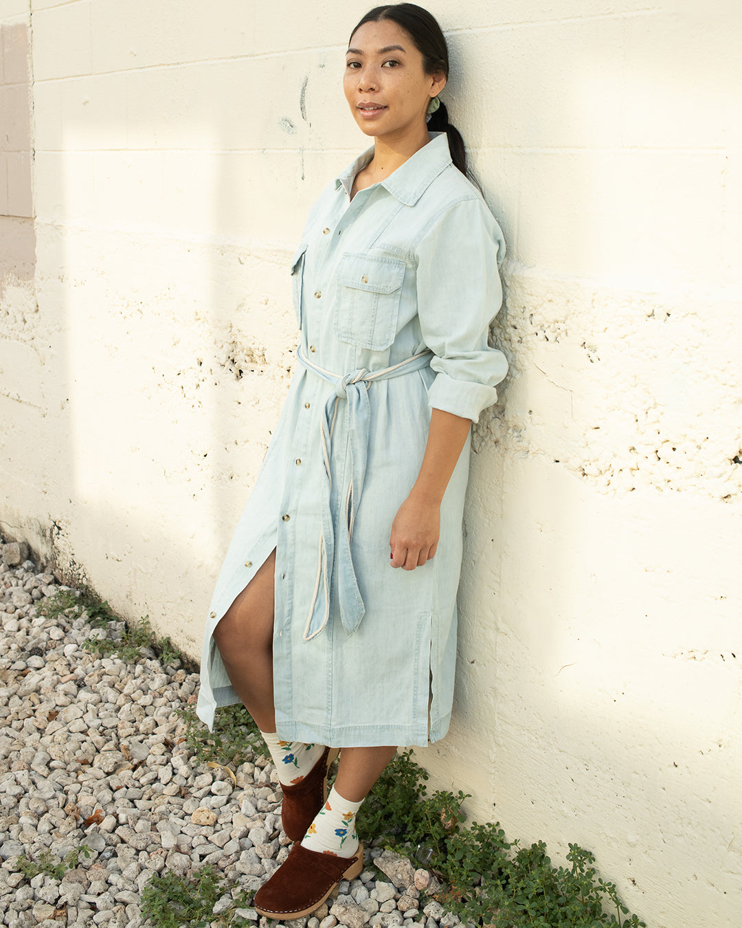 Sage Essential Shirt Dress