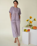 Harper Kinfolk Gingham Blouse, Purple