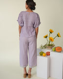Harper Kinfolk Gingham Blouse, Purple
