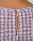 Harper Kinfolk Gingham Blouse, Purple