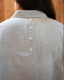 Sage Outset Shirt- Green Ivory, Cotton Gauze