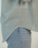 Sage Outset Shirt- Green Ivory, Cotton Gauze