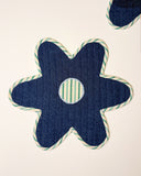 Denim on Stripe Quilted Pot Holders (set of 2)